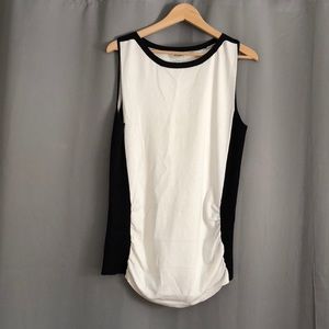Black and white tank top.